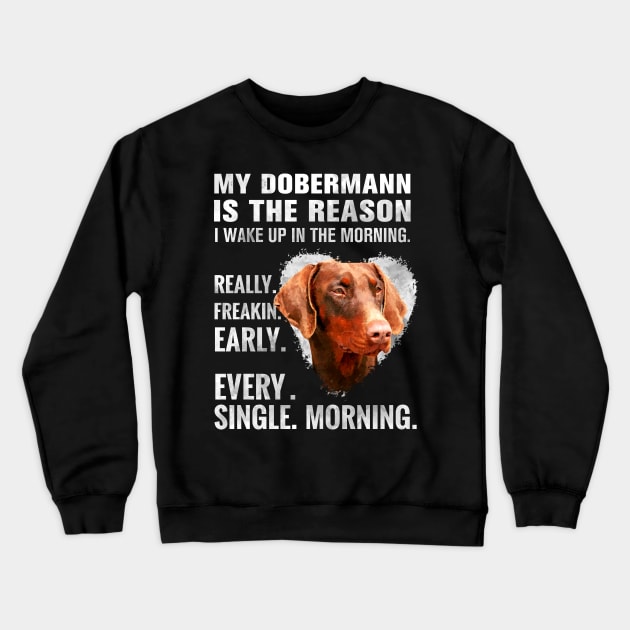 Doberman Pinscher - Dobermann Crewneck Sweatshirt by Nartissima